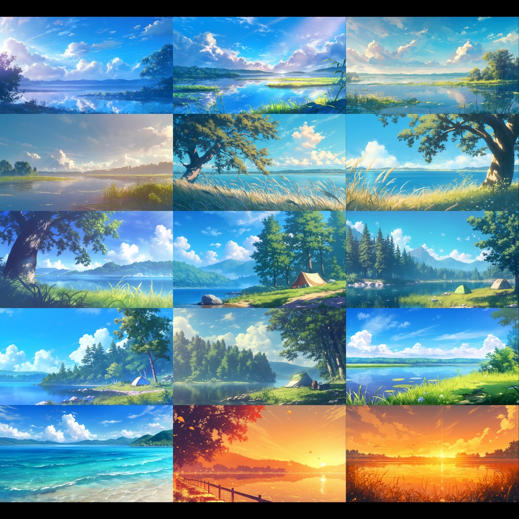 【背景素材】 川・湖 250枚|自然•遠景•都会•霧•夕方•夜etc(TRPG, マダミス, ココフォリア, ゲーム)