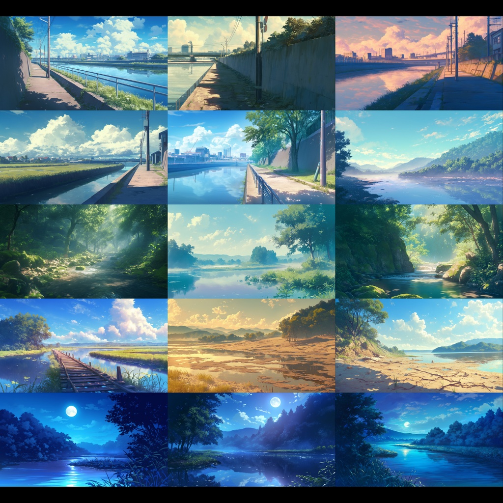 【背景素材】 川・湖 250枚|自然•遠景•都会•霧•夕方•夜etc(TRPG, マダミス, ココフォリア, ゲーム)