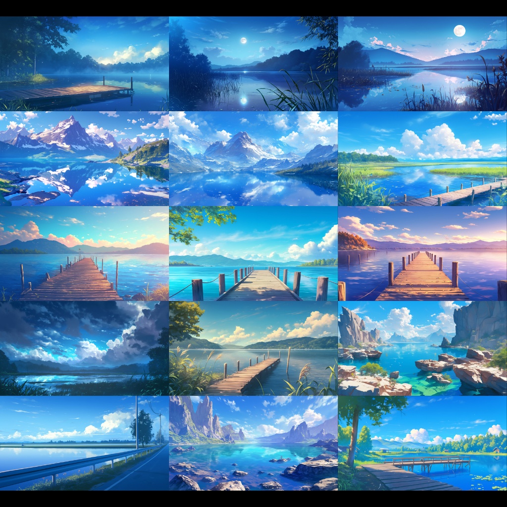 【背景素材】 川・湖 250枚|自然•遠景•都会•霧•夕方•夜etc(TRPG, マダミス, ココフォリア, ゲーム)