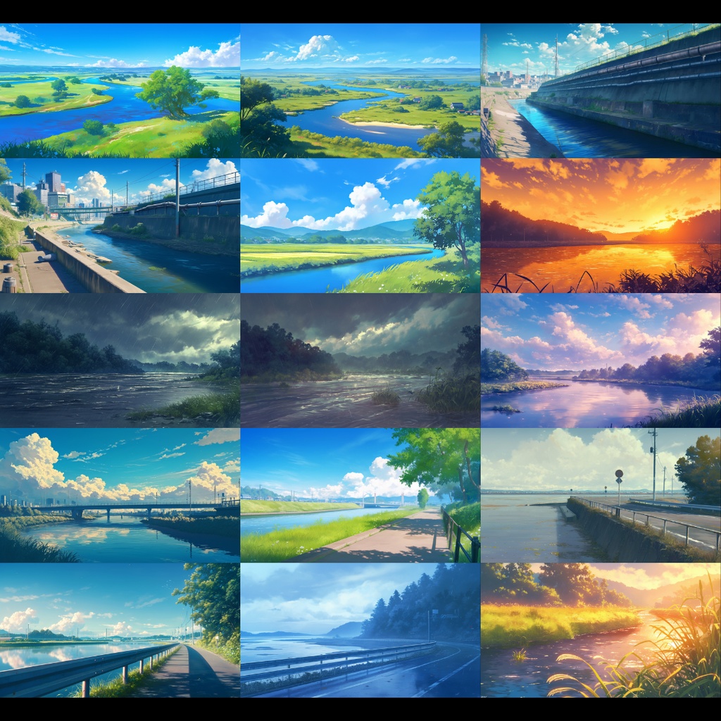 【背景素材】 川・湖 250枚|自然•遠景•都会•霧•夕方•夜etc(TRPG, マダミス, ココフォリア, ゲーム)