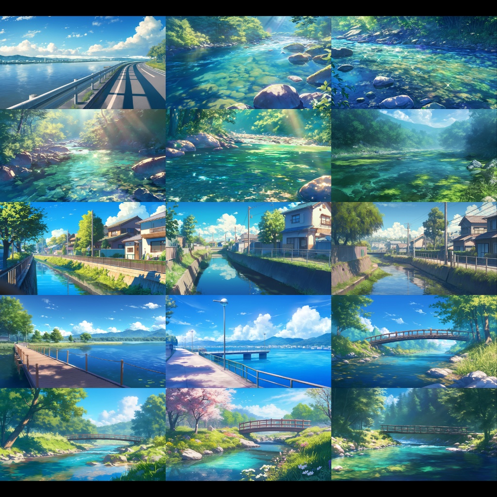 【背景素材】 川・湖 250枚|自然•遠景•都会•霧•夕方•夜etc(TRPG, マダミス, ココフォリア, ゲーム)