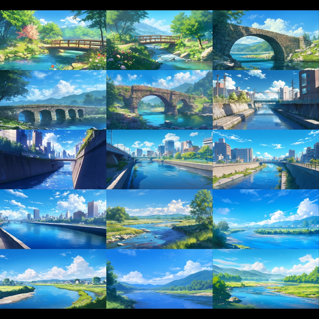 【背景素材】 川・湖 250枚|自然•遠景•都会•霧•夕方•夜etc(TRPG, マダミス, ココフォリア, ゲーム)