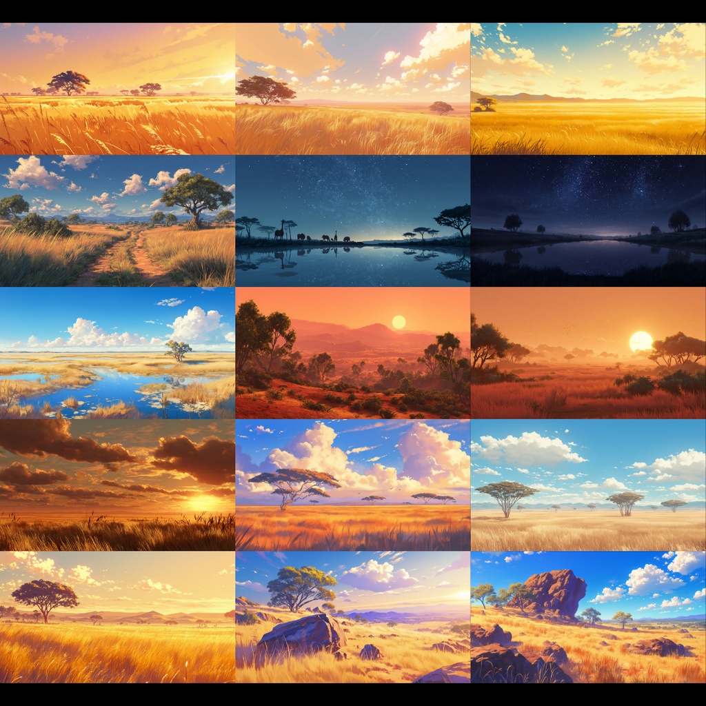 【背景素材】 サバンナ 70枚|自然•乾燥地帯•壮大•星空•シルエットetc(TRPG, マダミス, ココフォリア, ゲーム)