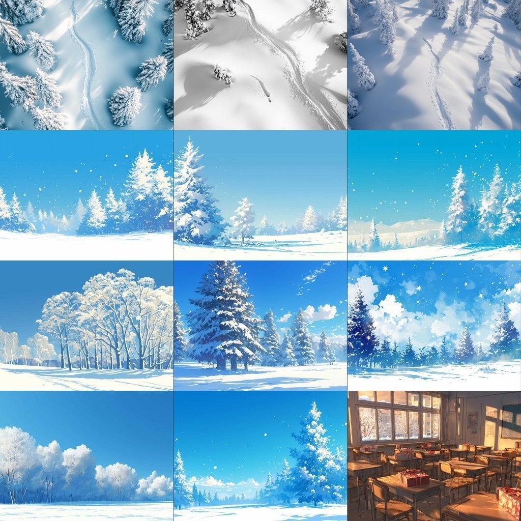 【フリー素材】冬の風景イラスト344枚|TRPG・ブログ・SNSに使える無料背景素材