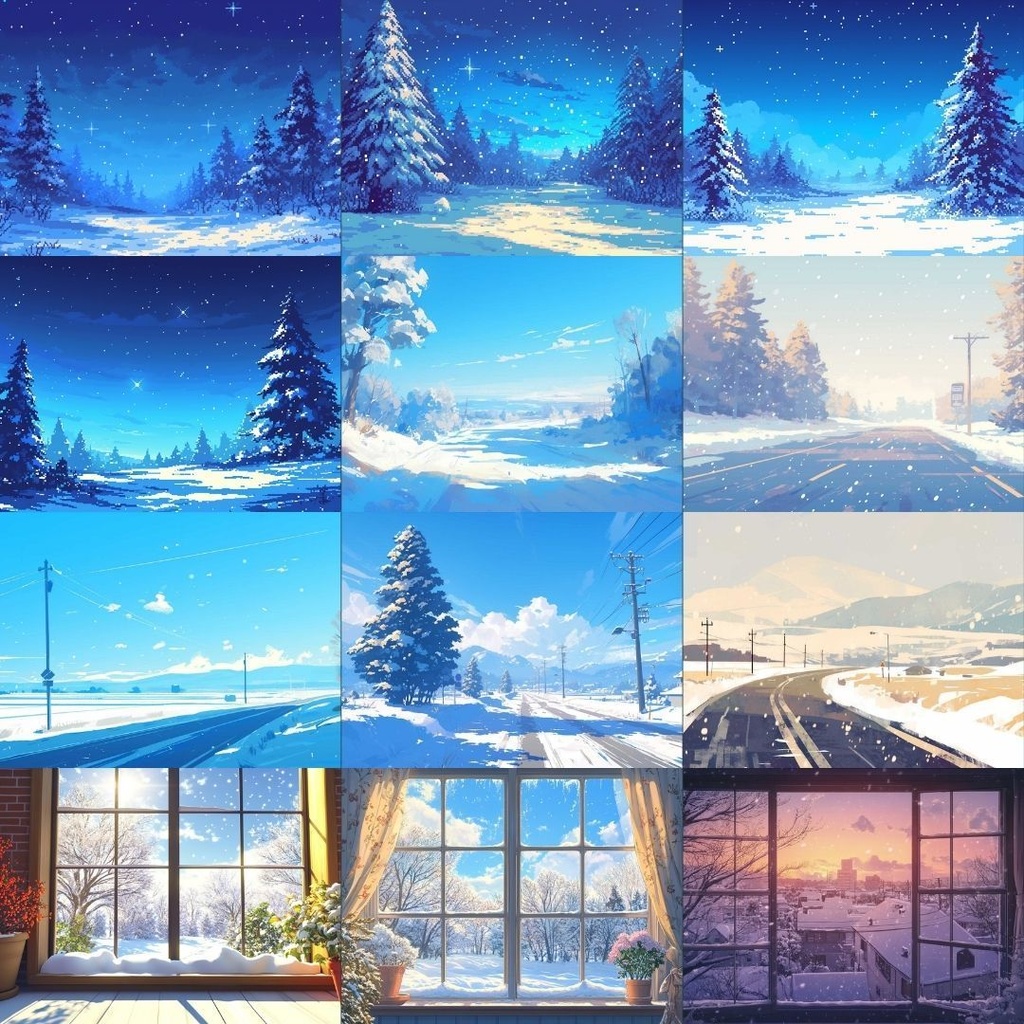 【フリー素材】冬の風景イラスト344枚|TRPG・ブログ・SNSに使える無料背景素材