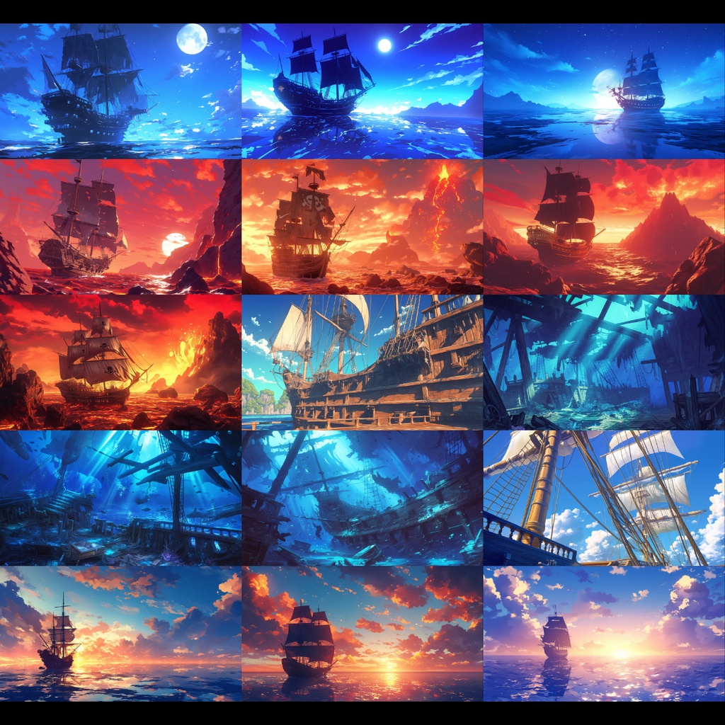 【背景素材】 海賊船 135枚|デッキ•外観•大砲•寝室•通路•武器庫•貨物室etc(TRPG, マダミス, ココフォリア, ゲーム)