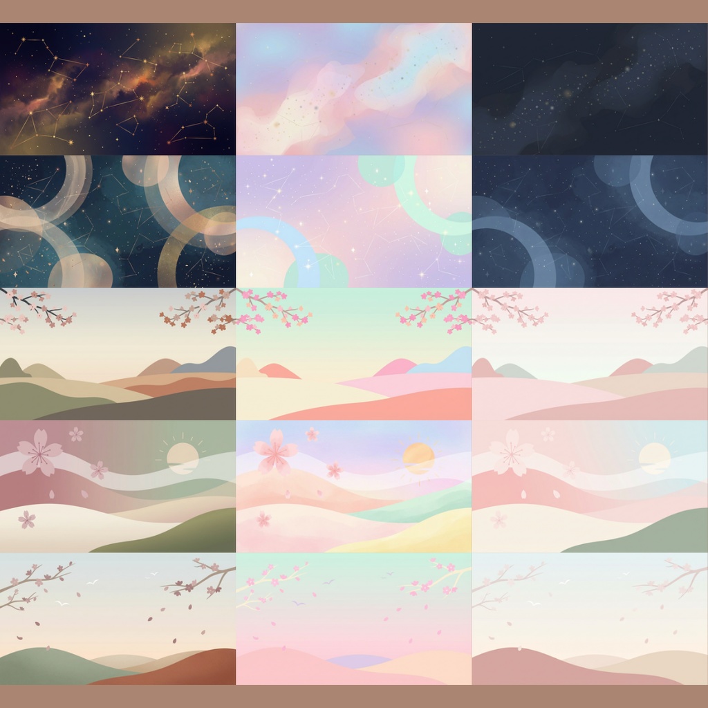 【背景素材】サムネイルに使えそうな背景 171枚|桜・海・ハロウィン・クリスマス・アンティーク・ホラー・カフェ雑談・魔法陣・星空etc(VTuber, TRPG, マダミス, ココフォリア, ゲーム)