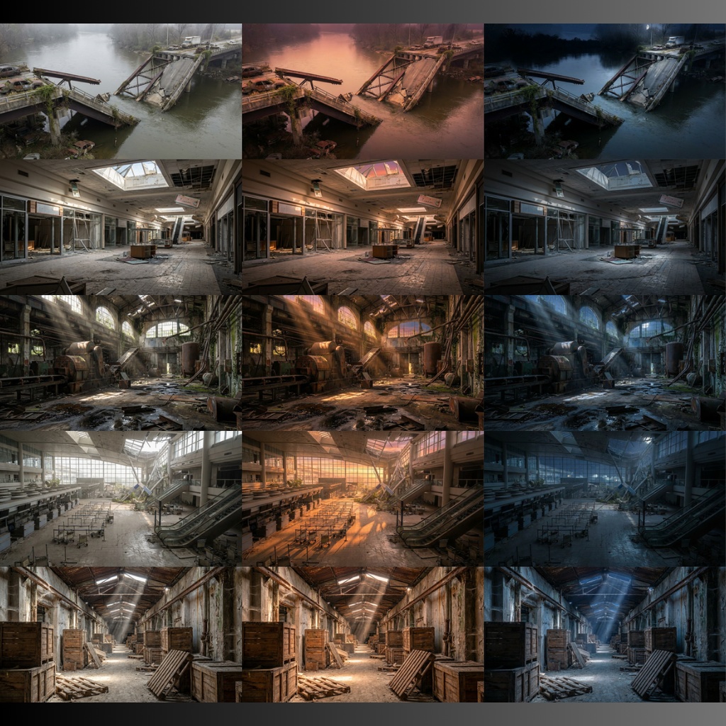 【背景素材】ゾンビ世界 72枚|ガソリンスタンド・地下駐車場・廃オフィス・廃墟ビル・倉庫・工場・コンピュータールームetc(TRPG, マダミス, ココフォリア, ゲーム)