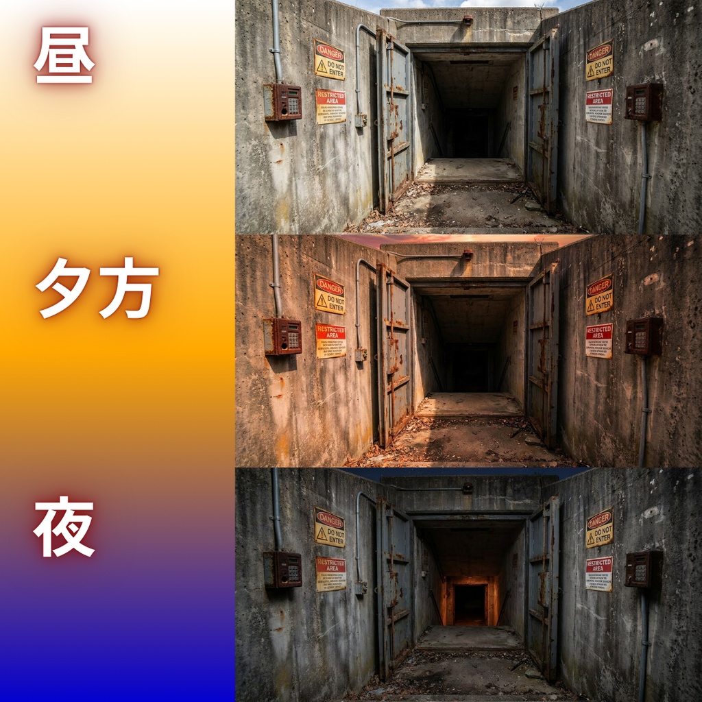 【背景素材】ゾンビ世界 72枚|ガソリンスタンド・地下駐車場・廃オフィス・廃墟ビル・倉庫・工場・コンピュータールームetc(TRPG, マダミス, ココフォリア, ゲーム)