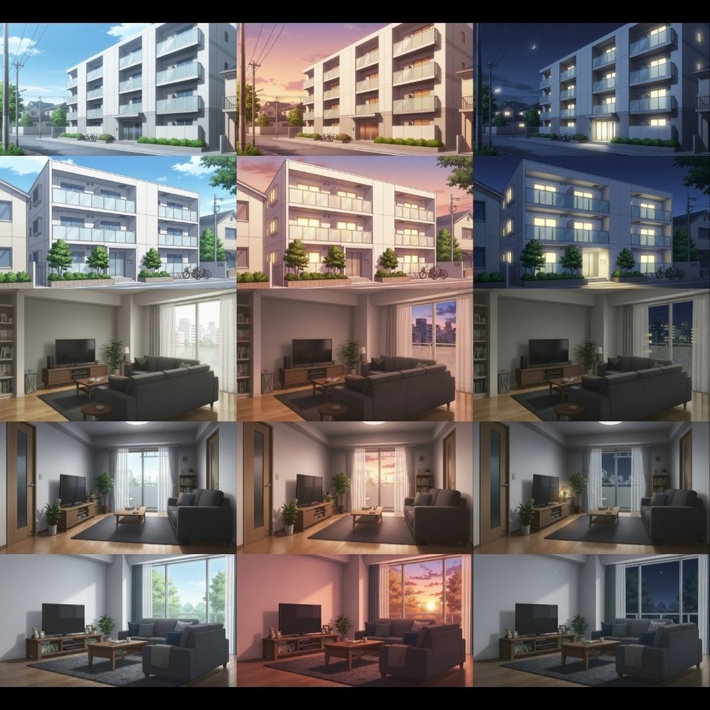 【背景素材】 マンション 192枚|リビング•寝室•キッチン•トイレ•浴室•エレベーター•外観•入り口•集合ポスト•外廊下(TRPG, マダミス, ココフォリア, ゲーム)