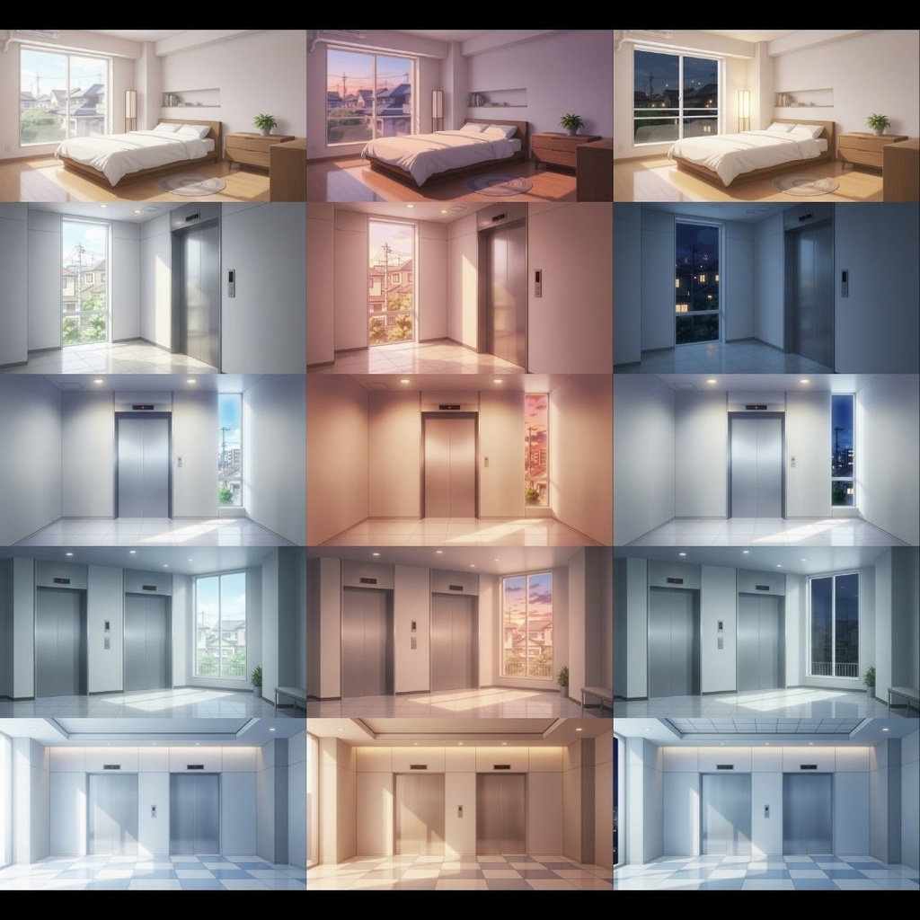 【背景素材】 マンション 192枚|リビング•寝室•キッチン•トイレ•浴室•エレベーター•外観•入り口•集合ポスト•外廊下(TRPG, マダミス, ココフォリア, ゲーム)