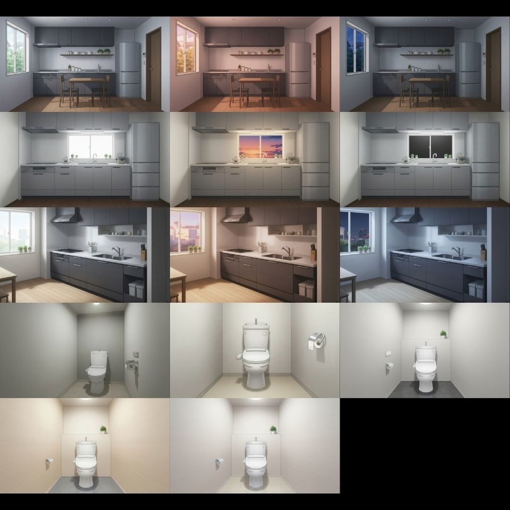 【背景素材】 マンション 192枚|リビング•寝室•キッチン•トイレ•浴室•エレベーター•外観•入り口•集合ポスト•外廊下(TRPG, マダミス, ココフォリア, ゲーム)