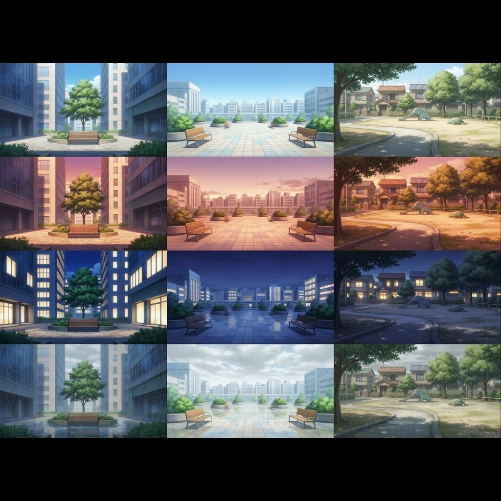 【背景素材】 公園 104枚|都会•住宅街•広場•緑地etc(TRPG, マダミス, ココフォリア, ゲーム)