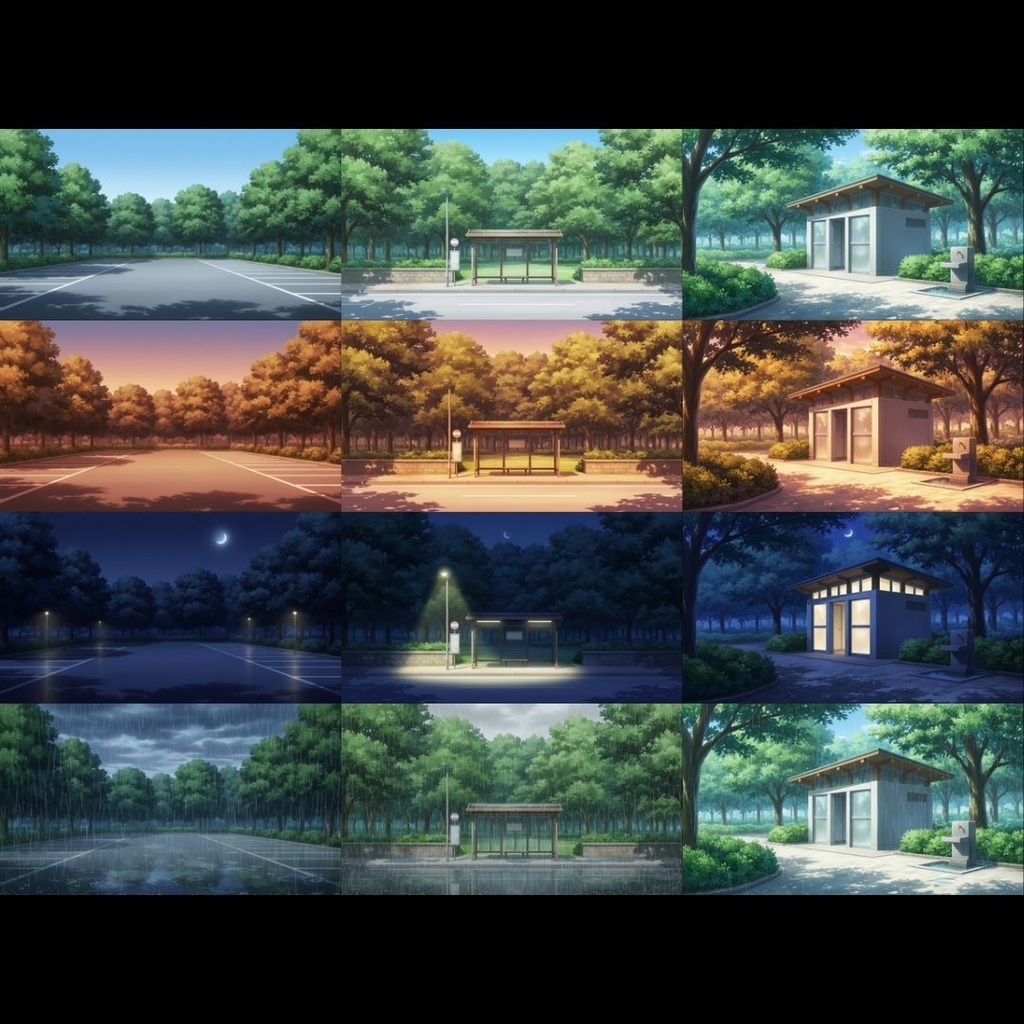 【背景素材】 公園 104枚|都会•住宅街•広場•緑地etc(TRPG, マダミス, ココフォリア, ゲーム)