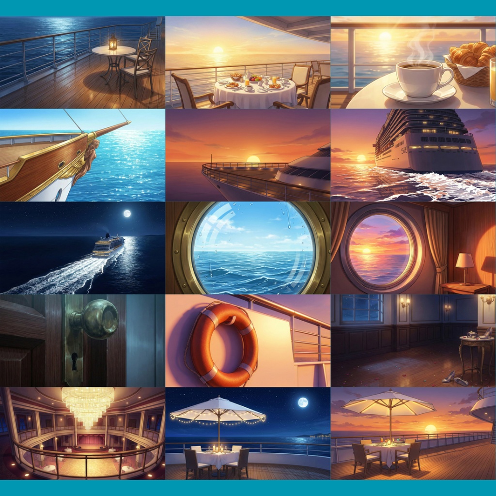 【背景素材】 豪華客船 118枚|客室・廊下・共有スペース・カジノ・ロビー・プール・バー etc(TRPG, マダミス, ココフォリア, ゲーム)