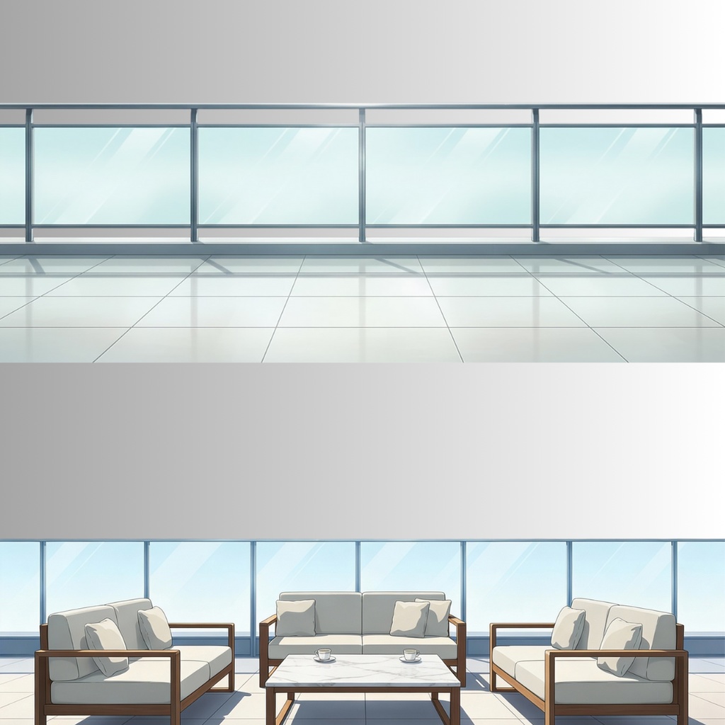 【透過素材】空だけ透過した背景15枚|配信背景・VTuber・Lo-fi・テラス・バルコニー・Relax