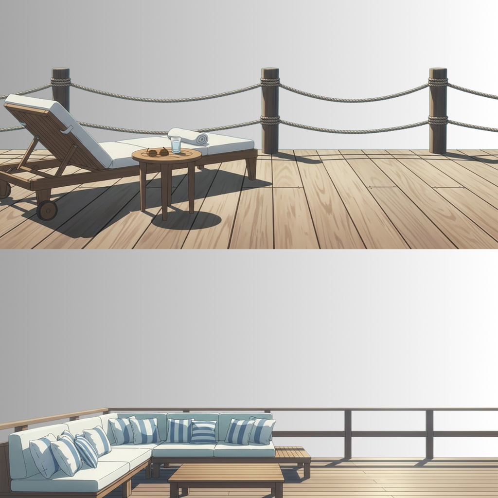 【透過素材】空だけ透過した背景15枚|配信背景・VTuber・Lo-fi・テラス・バルコニー・Relax