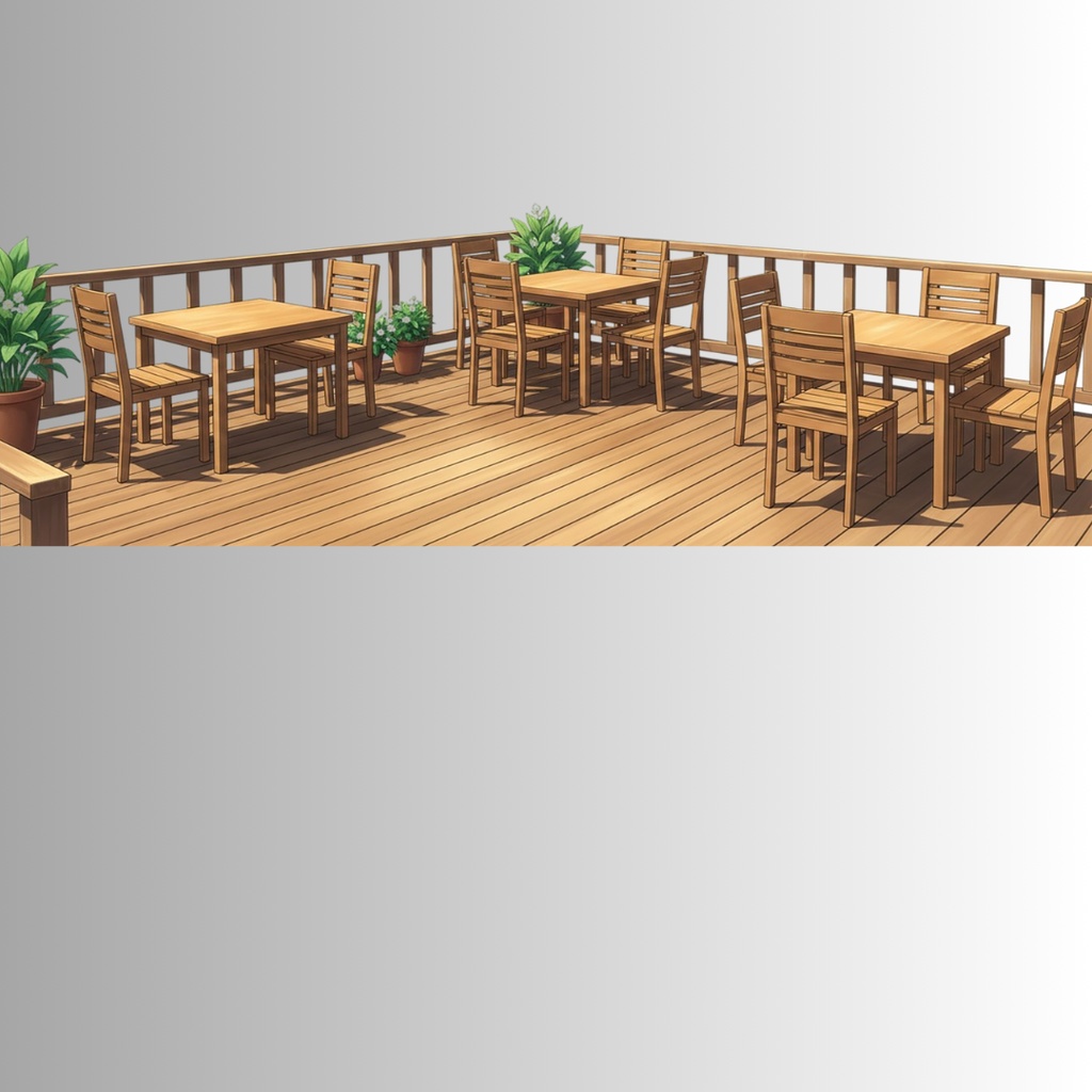 【透過素材】空だけ透過した背景15枚|配信背景・VTuber・Lo-fi・テラス・バルコニー・Relax