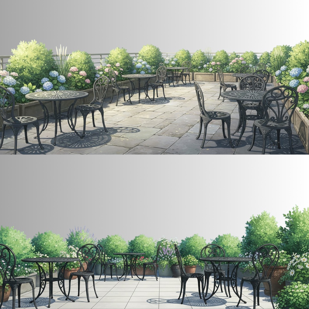 【透過素材】空だけ透過した背景15枚|配信背景・VTuber・Lo-fi・テラス・バルコニー・Relax