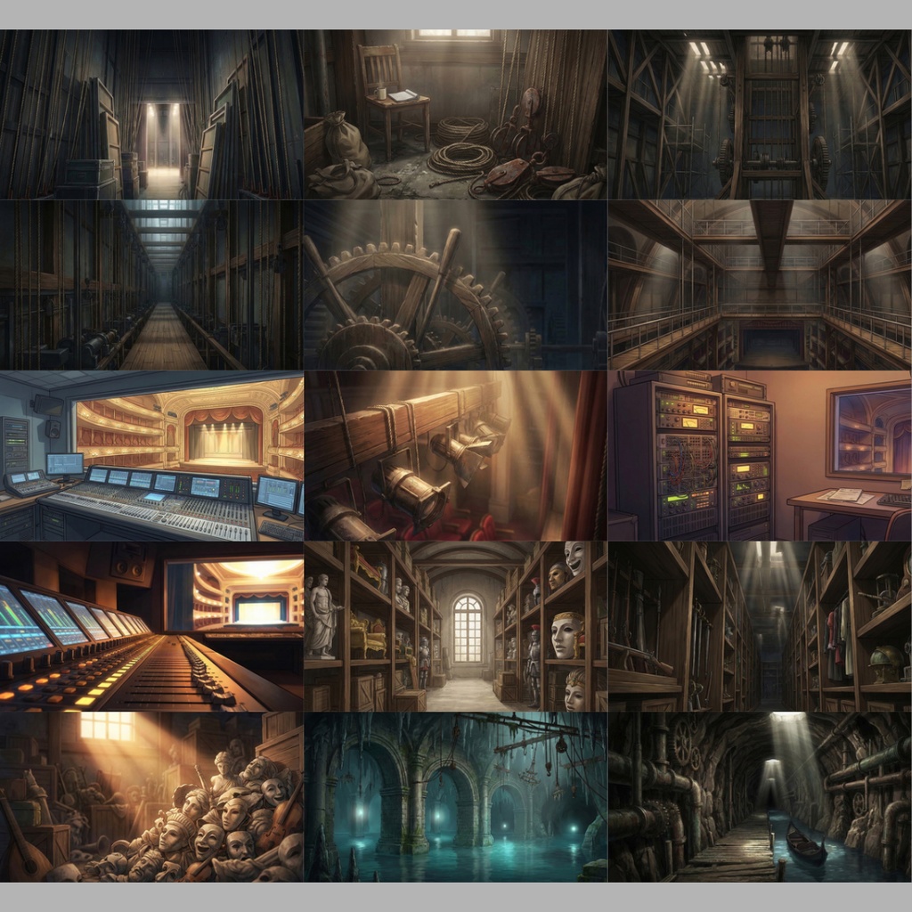 【背景素材】 大劇場・オペラハウス 125枚|大ホール・外観・稽古場・事件・運営・裏側エリアetc(TRPG, マダミス, ココフォリア, ゲーム)