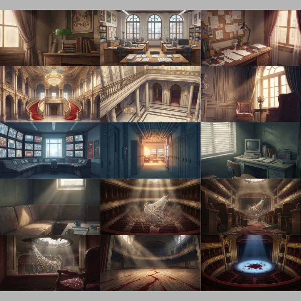 【背景素材】 大劇場・オペラハウス 125枚|大ホール・外観・稽古場・事件・運営・裏側エリアetc(TRPG, マダミス, ココフォリア, ゲーム)