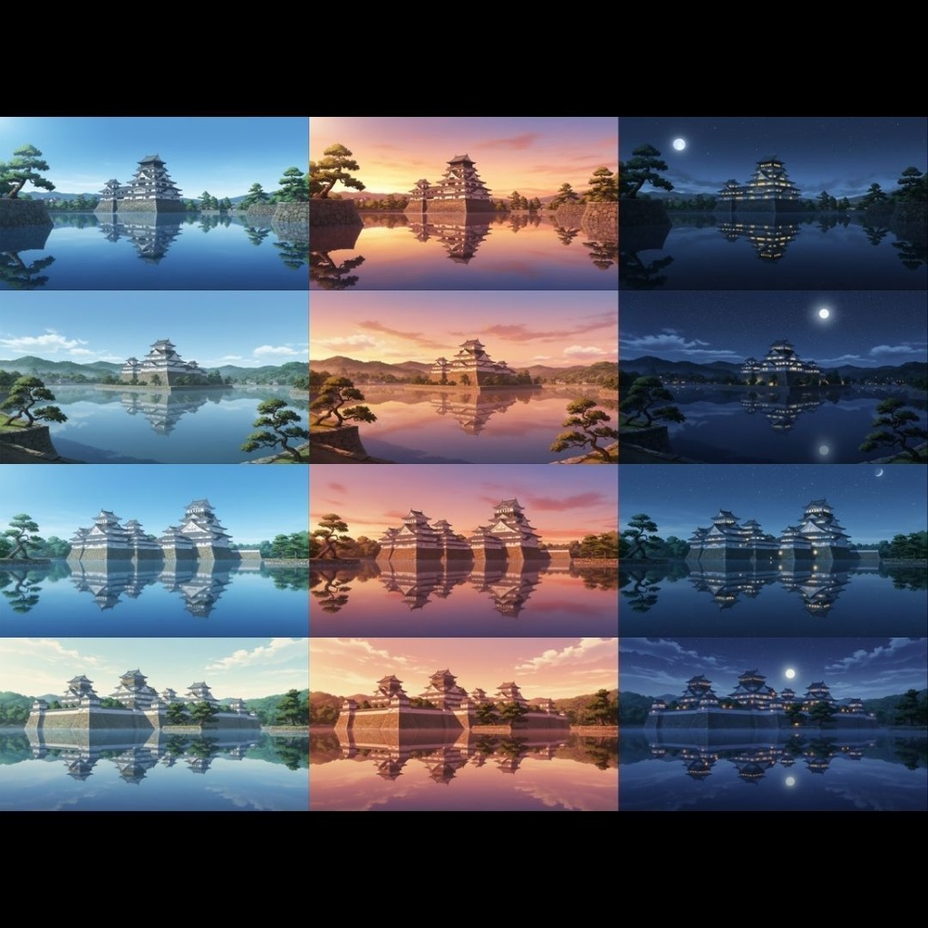 【TRPG背景素材】日本の城 163枚|天守閣•大広間•庭園•武器庫•階段•古井戸•米蔵•隠し部屋•台所etc