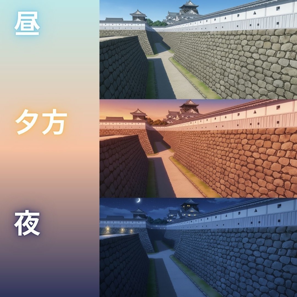 【TRPG背景素材】日本の城 163枚|天守閣•大広間•庭園•武器庫•階段•古井戸•米蔵•隠し部屋•台所etc