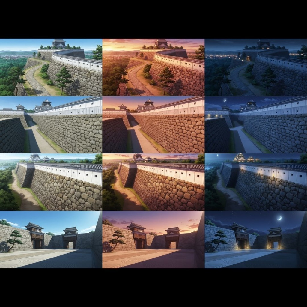 【TRPG背景素材】日本の城 163枚|天守閣•大広間•庭園•武器庫•階段•古井戸•米蔵•隠し部屋•台所etc