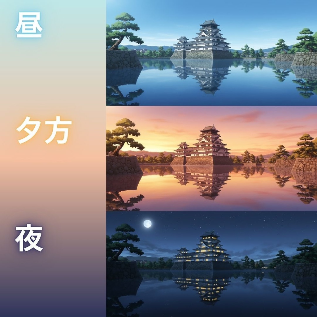 【TRPG背景素材】日本の城 163枚|天守閣•大広間•庭園•武器庫•階段•古井戸•米蔵•隠し部屋•台所etc