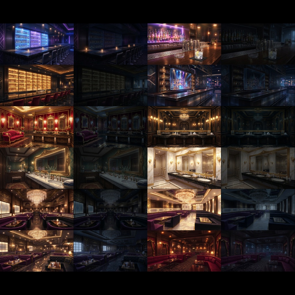 【背景素材】 ホストクラブ 差分あり 64枚|VIPルーム•エントランス•外観etc(TRPG, マダミス, ココフォリア, ゲーム)