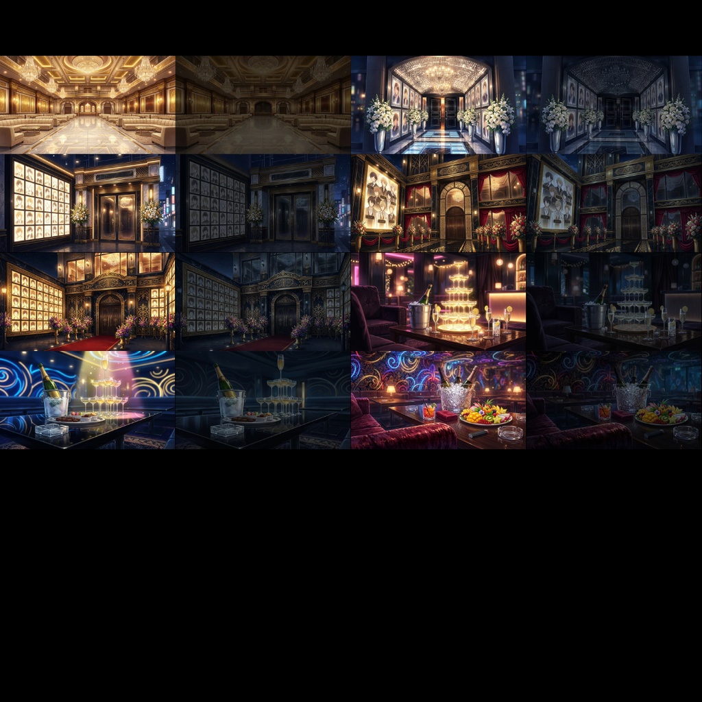 【背景素材】 ホストクラブ 差分あり 64枚|VIPルーム•エントランス•外観etc(TRPG, マダミス, ココフォリア, ゲーム)