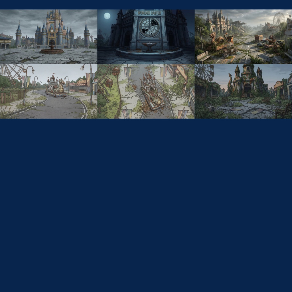 【背景素材】 閉鎖された遊園地 96枚|広場・お土産・異変・屋外・屋内アトラクション・裏方エリアetc(TRPG, マダミス, ココフォリア, ゲーム)