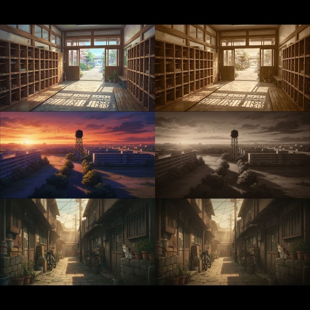 【背景素材】 回想シーン背景集_差分あり 66枚|学校•夏•電車•公園etc(TRPG, マダミス, ココフォリア, ゲーム)