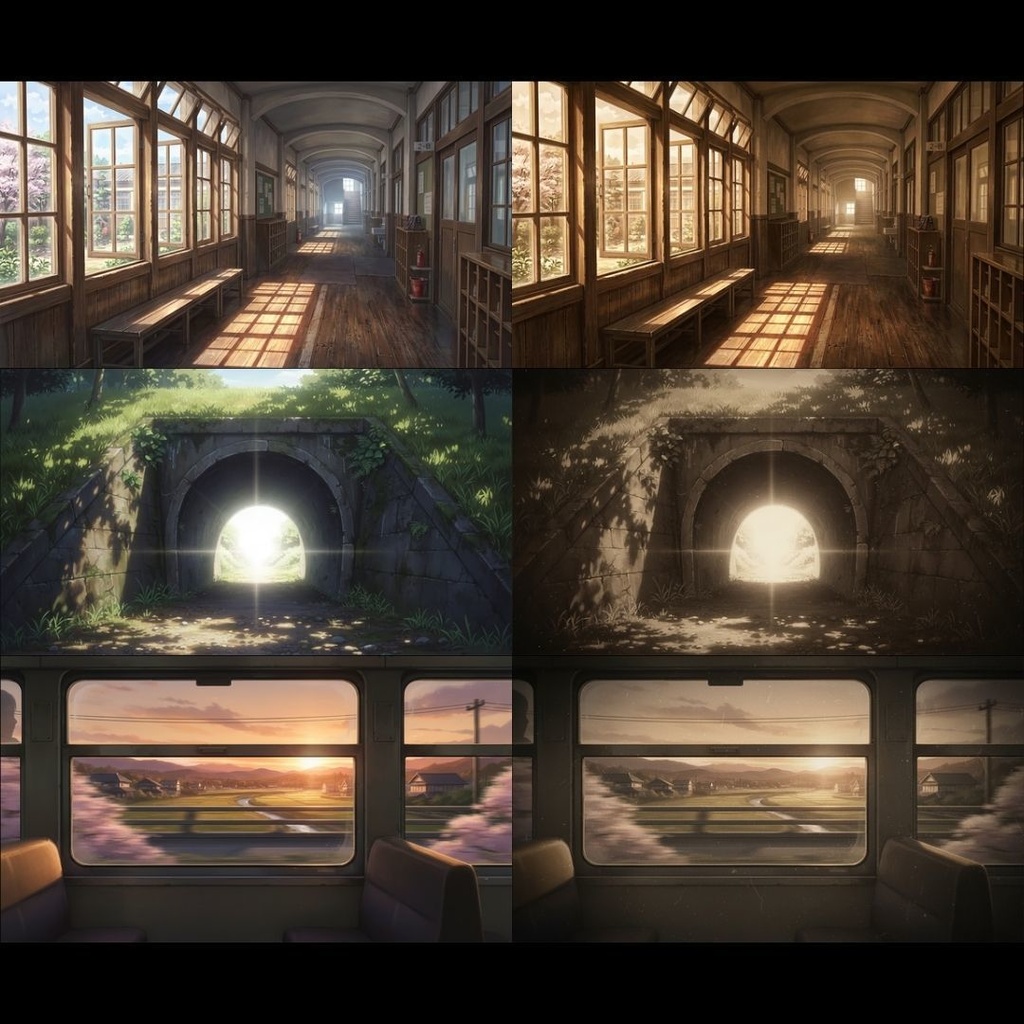 【背景素材】 回想シーン背景集_差分あり 66枚|学校•夏•電車•公園etc(TRPG, マダミス, ココフォリア, ゲーム)