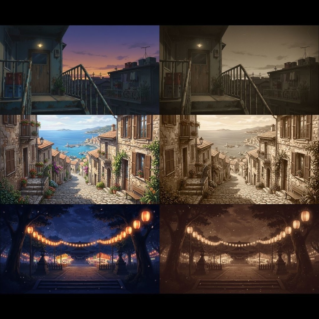 【背景素材】 回想シーン背景集_差分あり 66枚|学校•夏•電車•公園etc(TRPG, マダミス, ココフォリア, ゲーム)