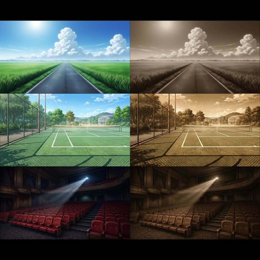 【背景素材】 回想シーン背景集_差分あり 66枚|学校•夏•電車•公園etc(TRPG, マダミス, ココフォリア, ゲーム)