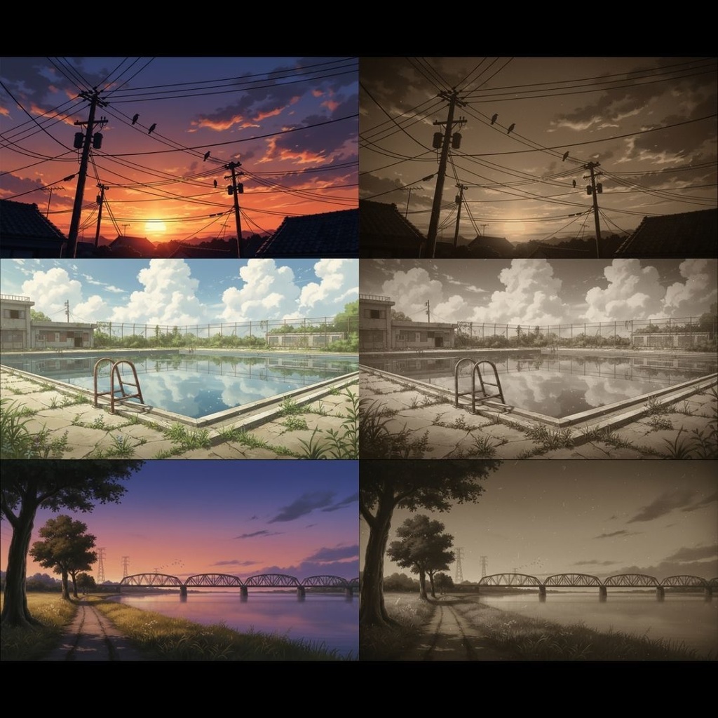 【背景素材】 回想シーン背景集_差分あり 66枚|学校•夏•電車•公園etc(TRPG, マダミス, ココフォリア, ゲーム)