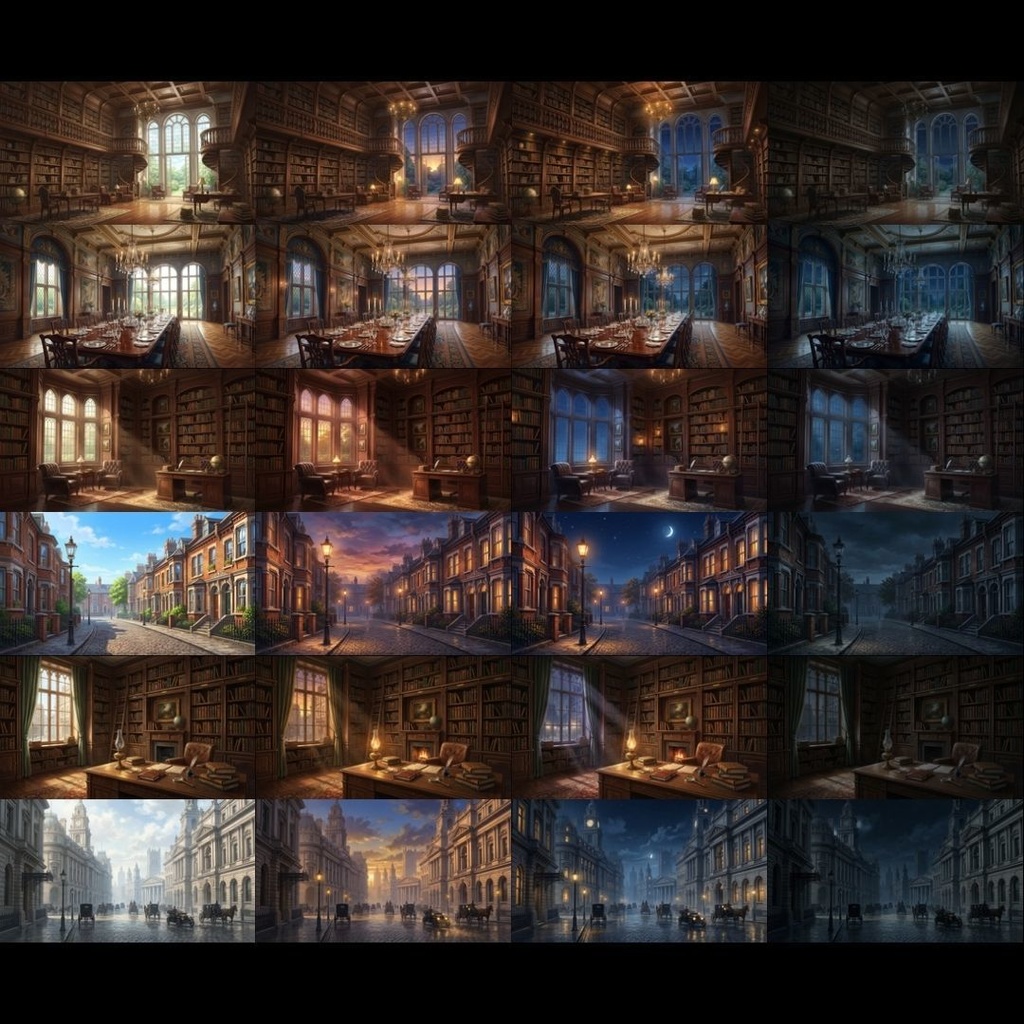 【背景素材】 20世紀ロンドン風/差分あり 202枚|大通り•リビング•寝室•川沿いetc(TRPG, マダミス, ココフォリア, ゲーム)