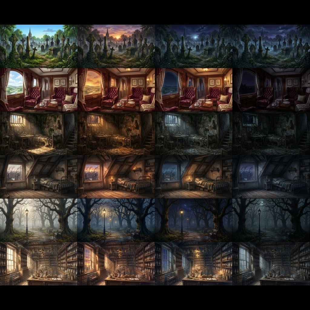 【背景素材】 20世紀ロンドン風/差分あり 202枚|大通り•リビング•寝室•川沿いetc(TRPG, マダミス, ココフォリア, ゲーム)