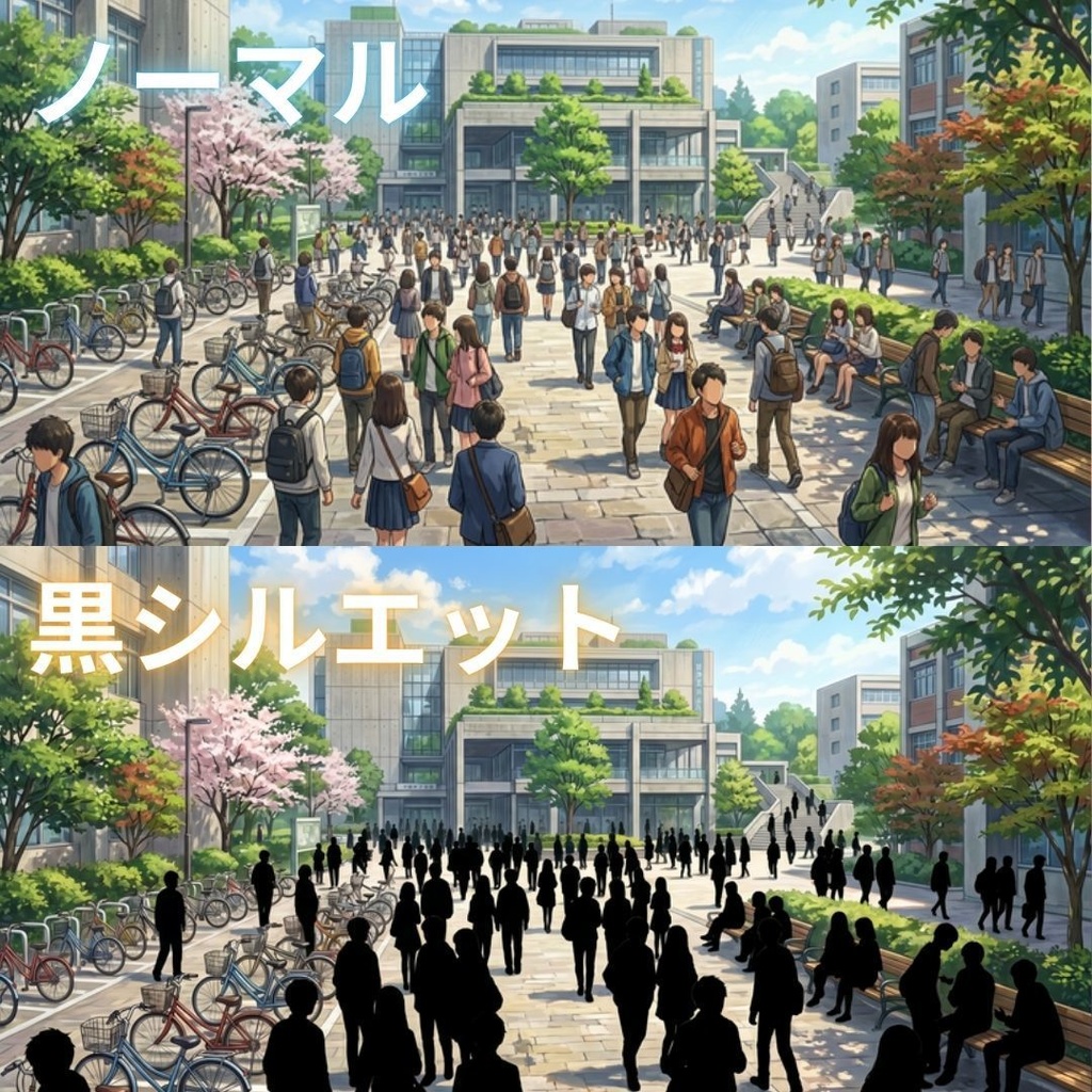 【背景素材】 人混み背景集 100枚|(TRPG, マダミス, ココフォリア, ゲーム)