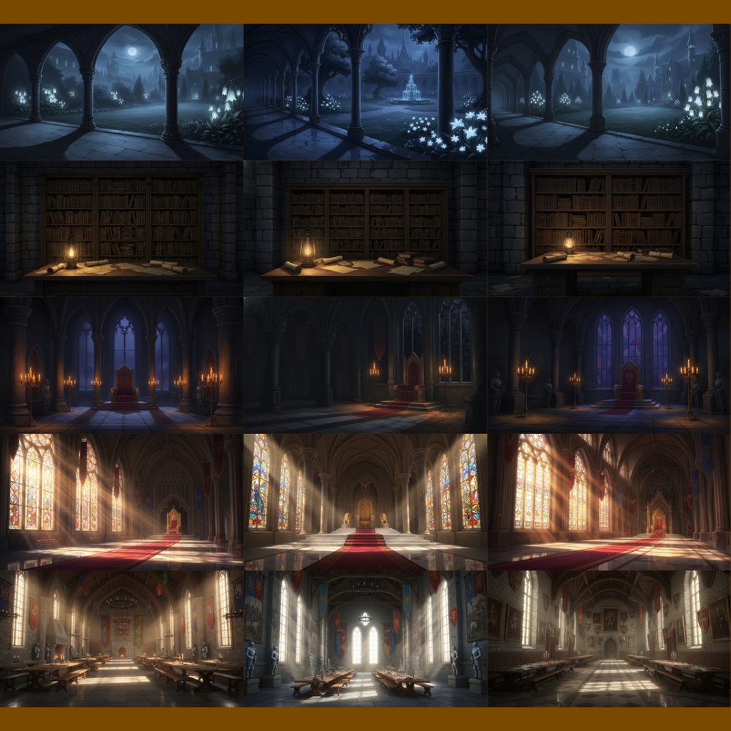 【背景素材】 中世の古城と村|城・王宮・外郭・防衛・村・広場・周辺施設etc(TRPG, マダミス, ココフォリア, ゲーム)