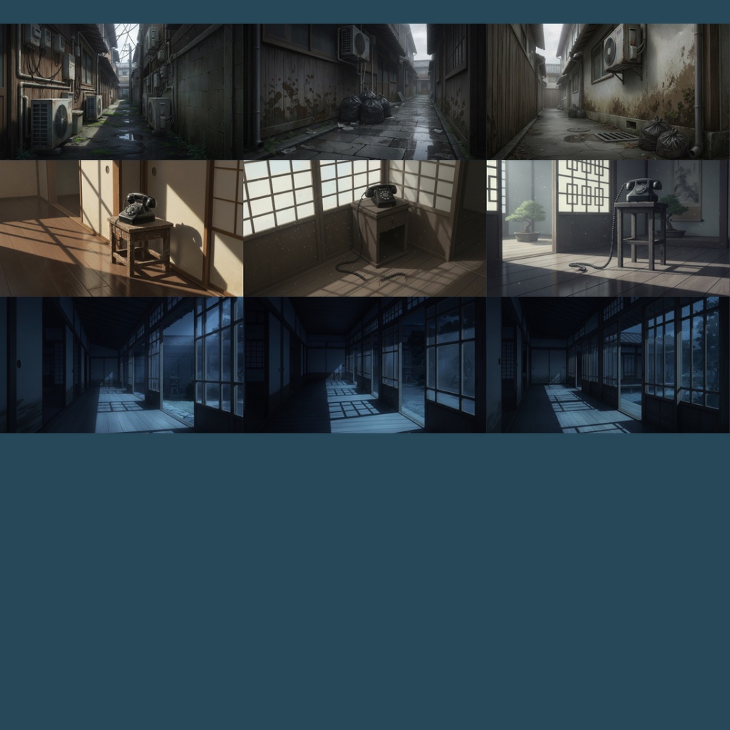 【背景素材】 日本家屋:呪|生活・因習・儀式・闇・玄関・ドアスコープ・仏壇etc(TRPG, マダミス, ココフォリア, ゲーム)