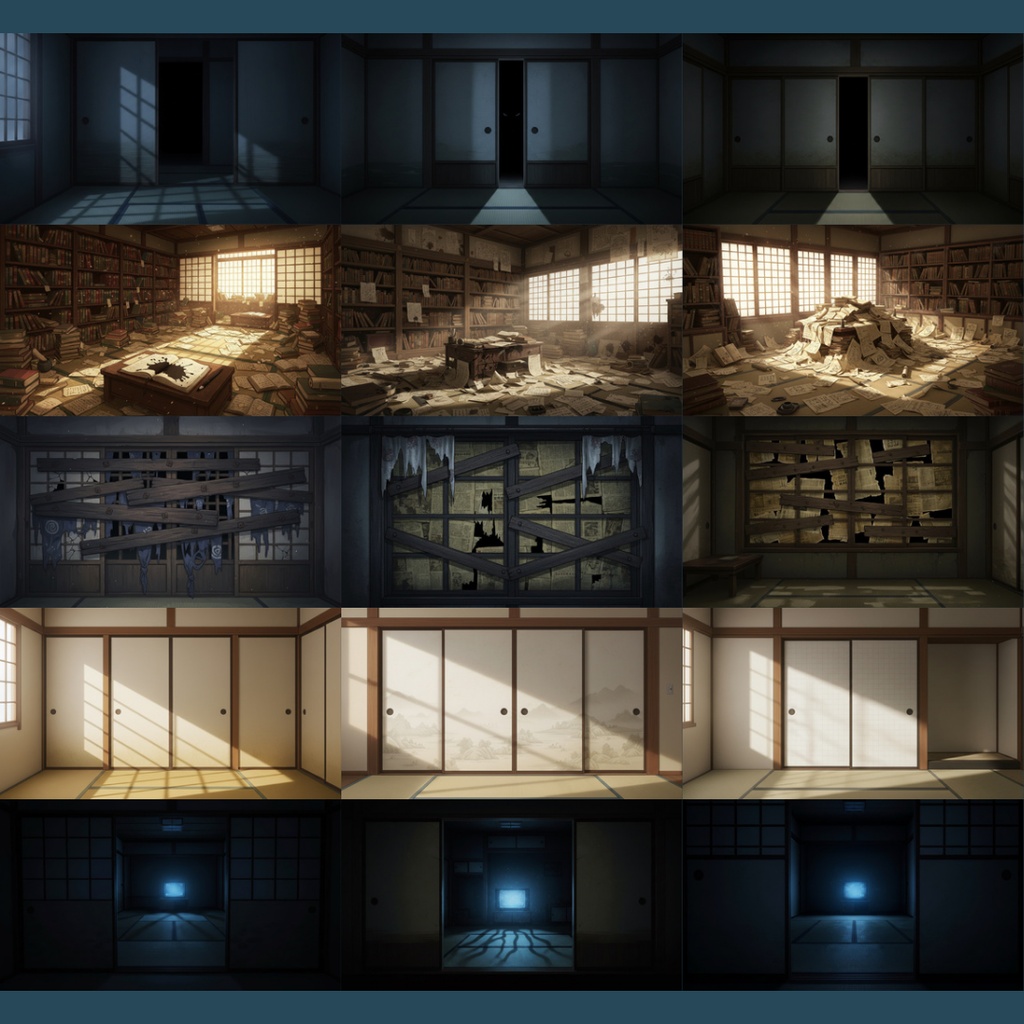 【背景素材】 日本家屋:呪|生活・因習・儀式・闇・玄関・ドアスコープ・仏壇etc(TRPG, マダミス, ココフォリア, ゲーム)