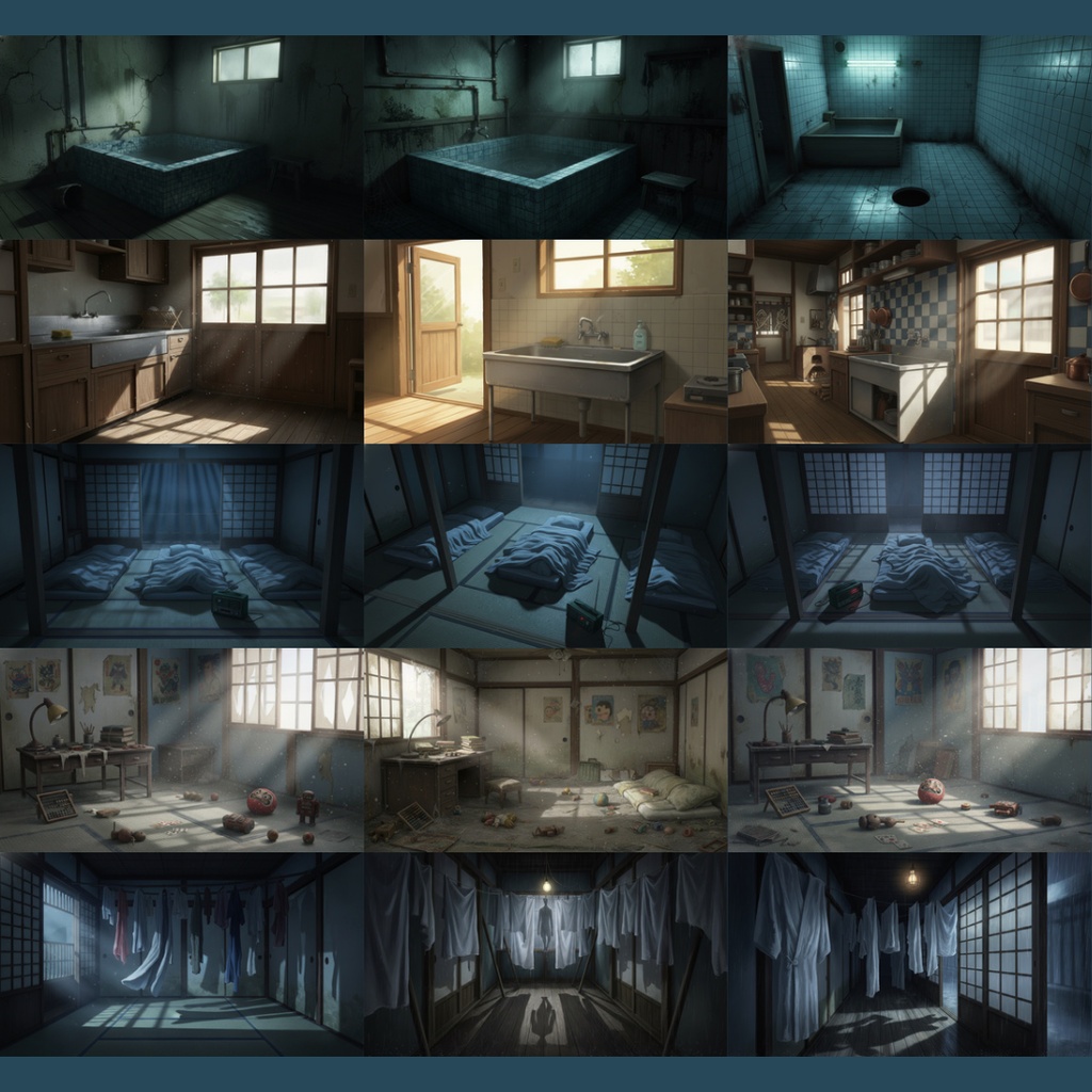 【背景素材】 日本家屋:呪|生活・因習・儀式・闇・玄関・ドアスコープ・仏壇etc(TRPG, マダミス, ココフォリア, ゲーム)