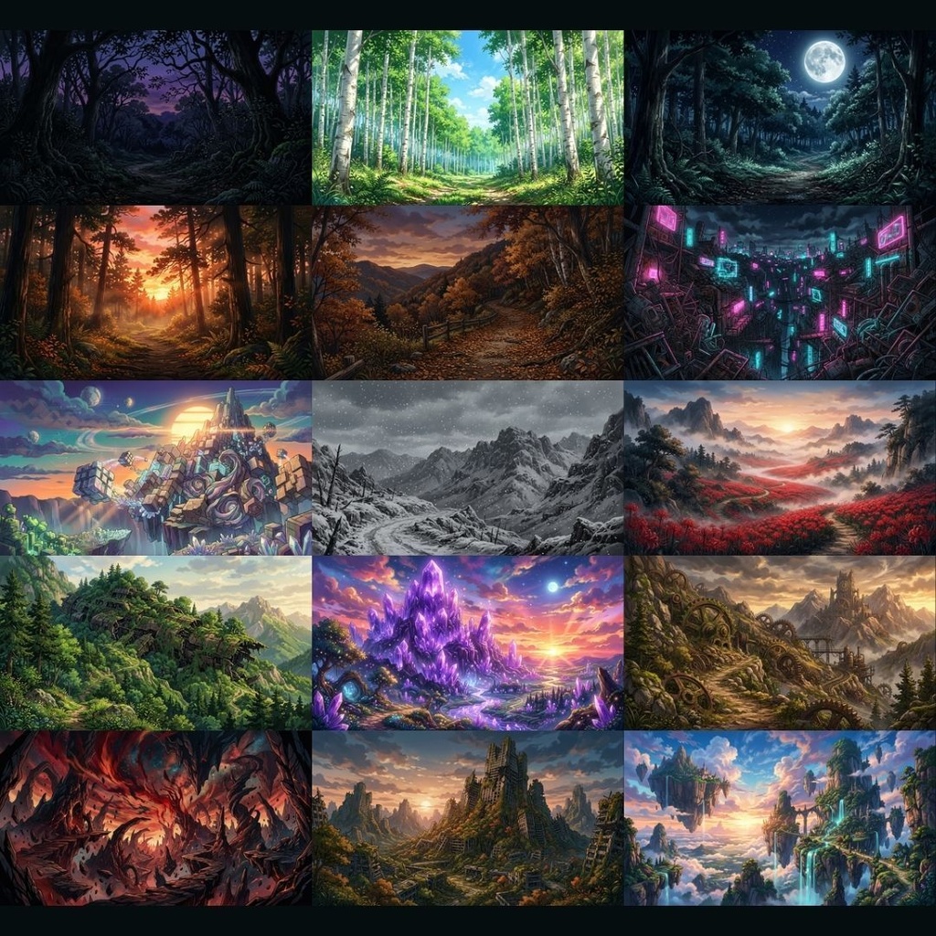 【背景素材】 山・谷 200枚|絶景•高山•渓谷•山道•異界etc(TRPG, マダミス, ココフォリア, ゲーム)