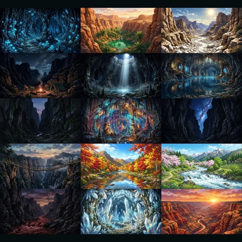 【背景素材】 山・谷 200枚|絶景•高山•渓谷•山道•異界etc(TRPG, マダミス, ココフォリア, ゲーム)