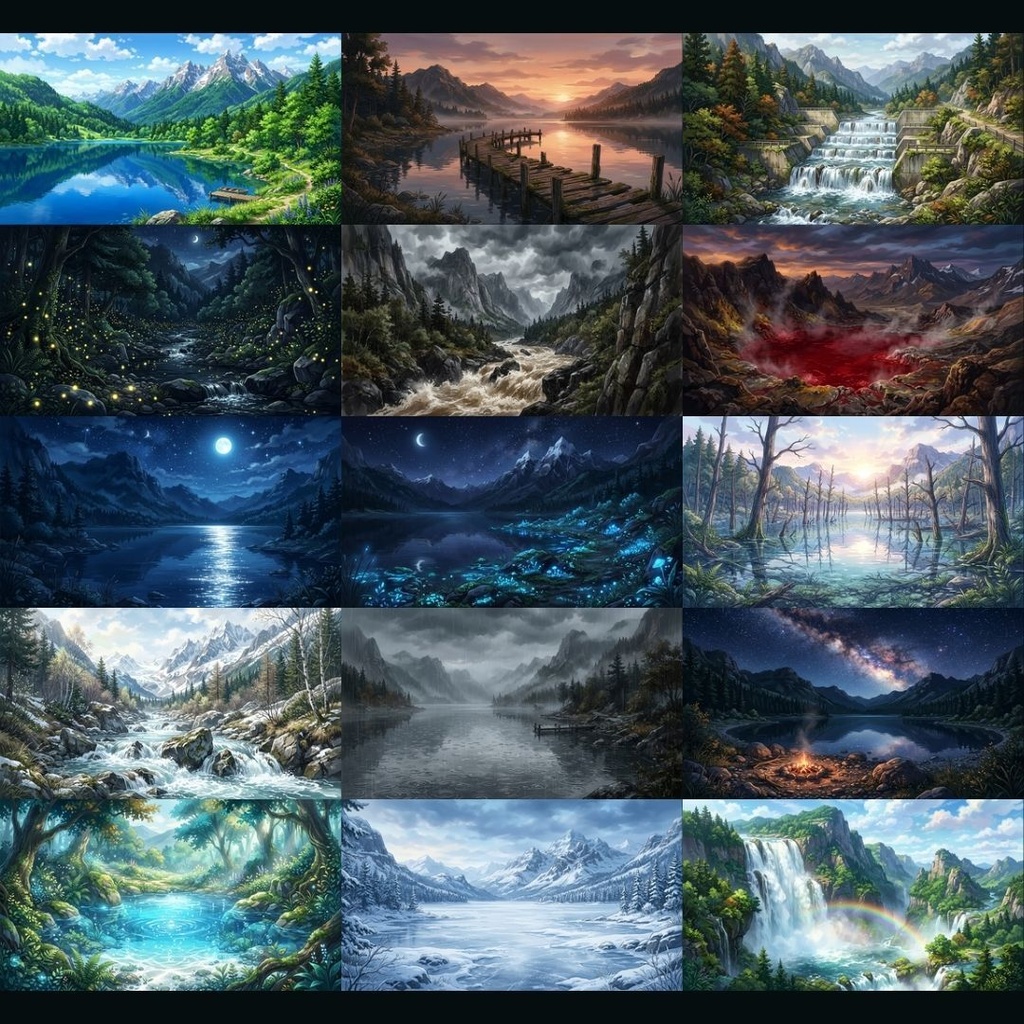 【背景素材】 山・谷 200枚|絶景•高山•渓谷•山道•異界etc(TRPG, マダミス, ココフォリア, ゲーム)