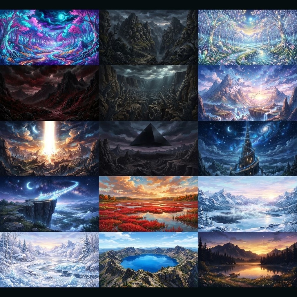 【背景素材】 山・谷 200枚|絶景•高山•渓谷•山道•異界etc(TRPG, マダミス, ココフォリア, ゲーム)