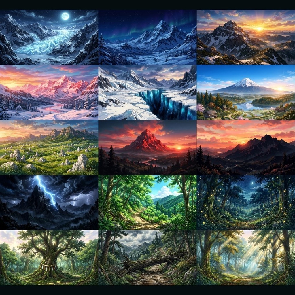 【背景素材】 山・谷 200枚|絶景•高山•渓谷•山道•異界etc(TRPG, マダミス, ココフォリア, ゲーム)
