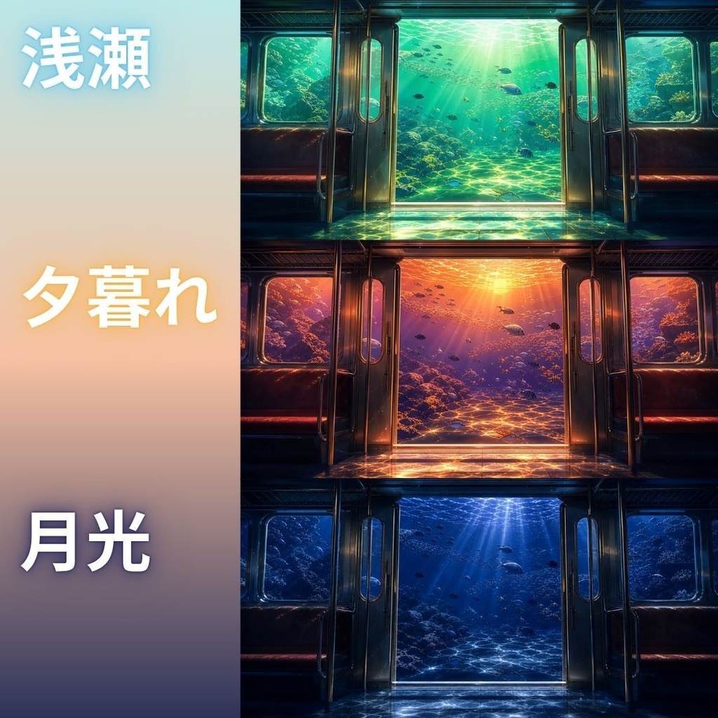 【背景素材】 海底に沈む部屋 差分あり 240枚|ホテル•列車•寝室•教会etc(TRPG, マダミス, ココフォリア, ゲーム)